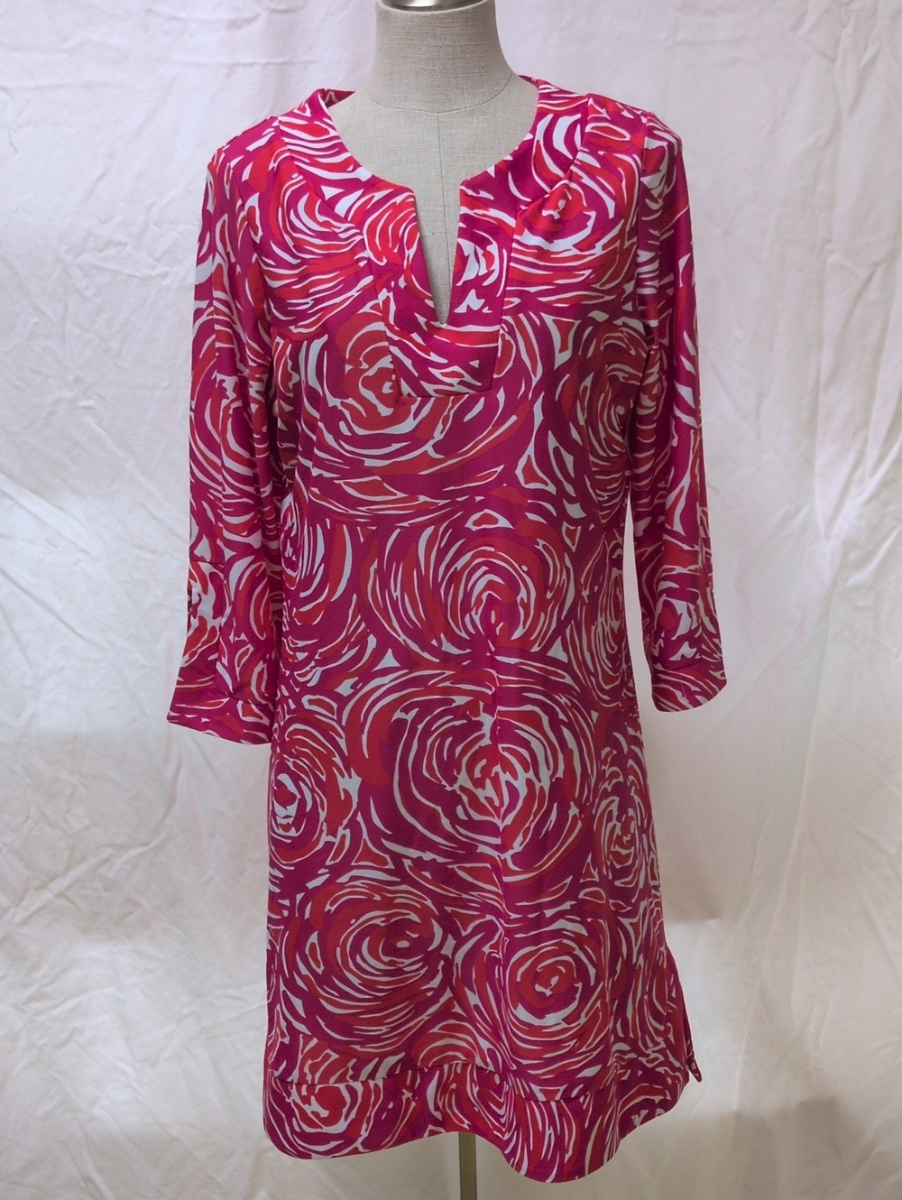 Jude Connally "Megan" Dress In Pink Rose Garden